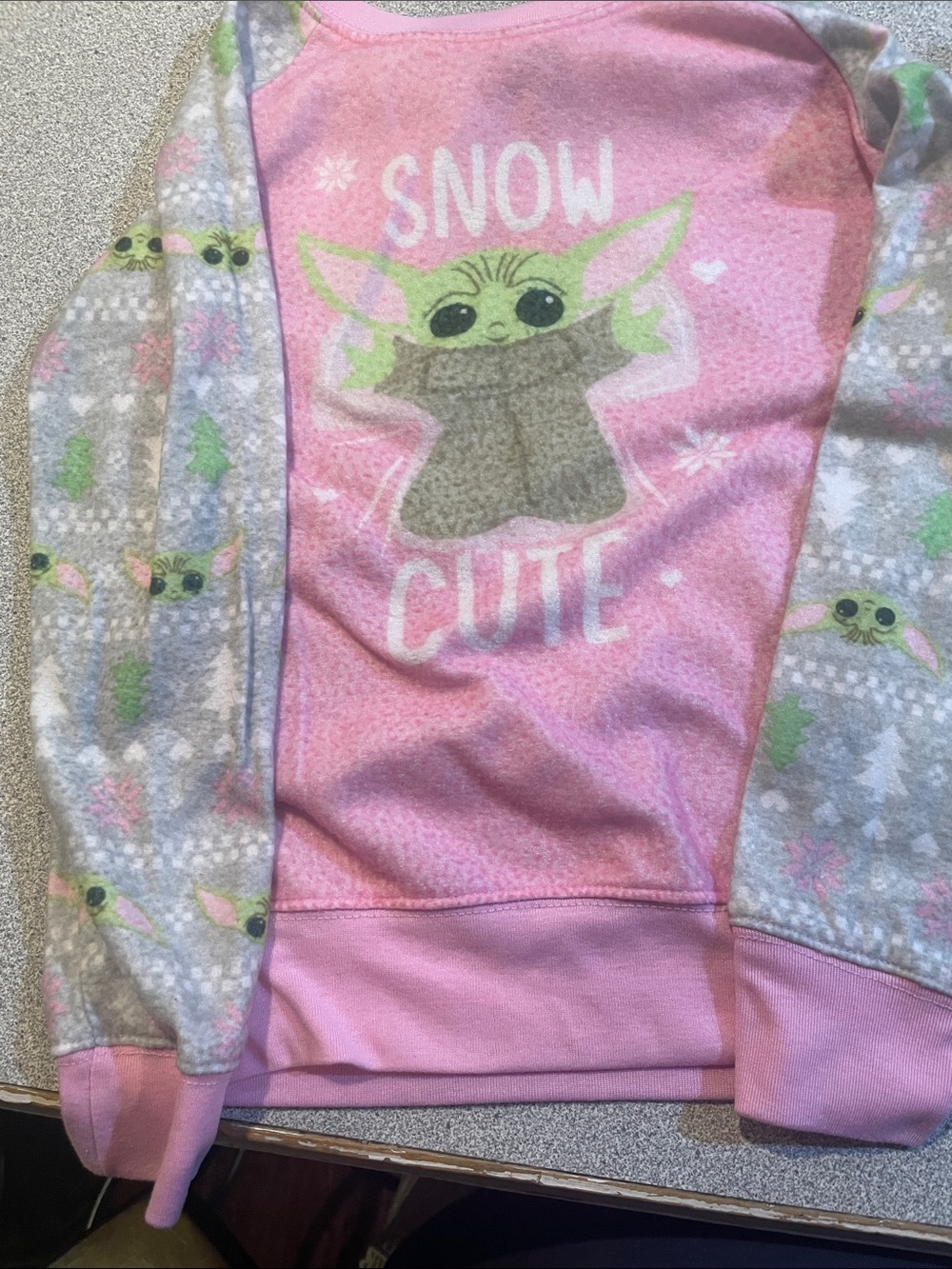 Star Wars Pink "Snow Cute" Baby Yoda Pullover